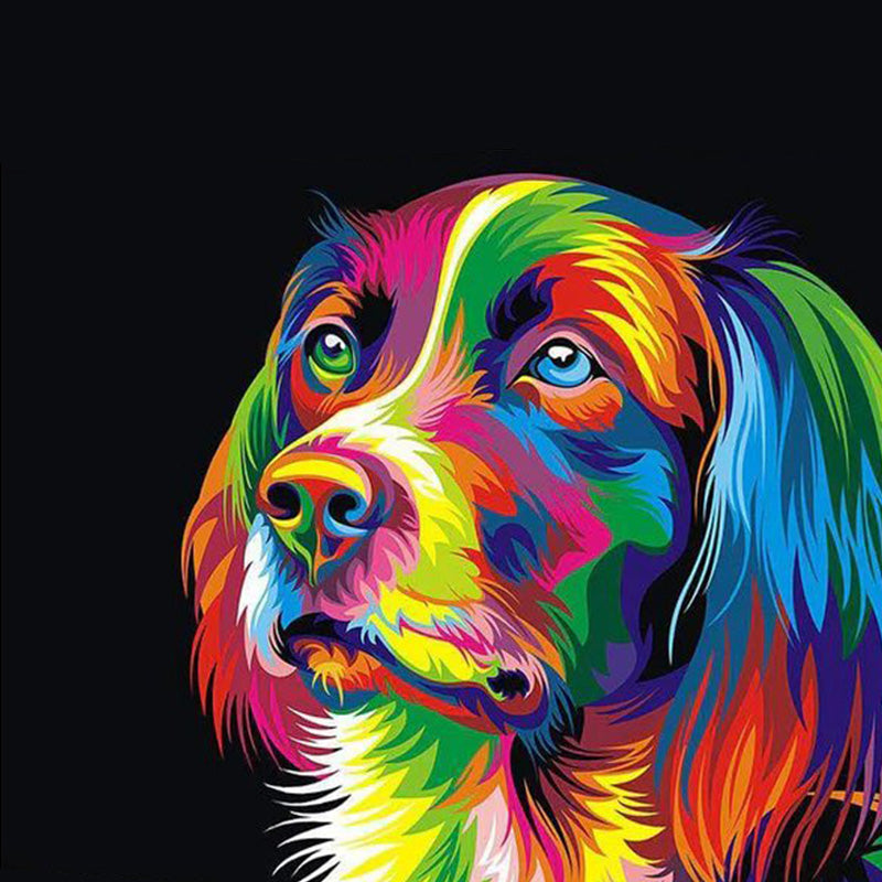 Colorful Dog Face | Pain by Numbers 