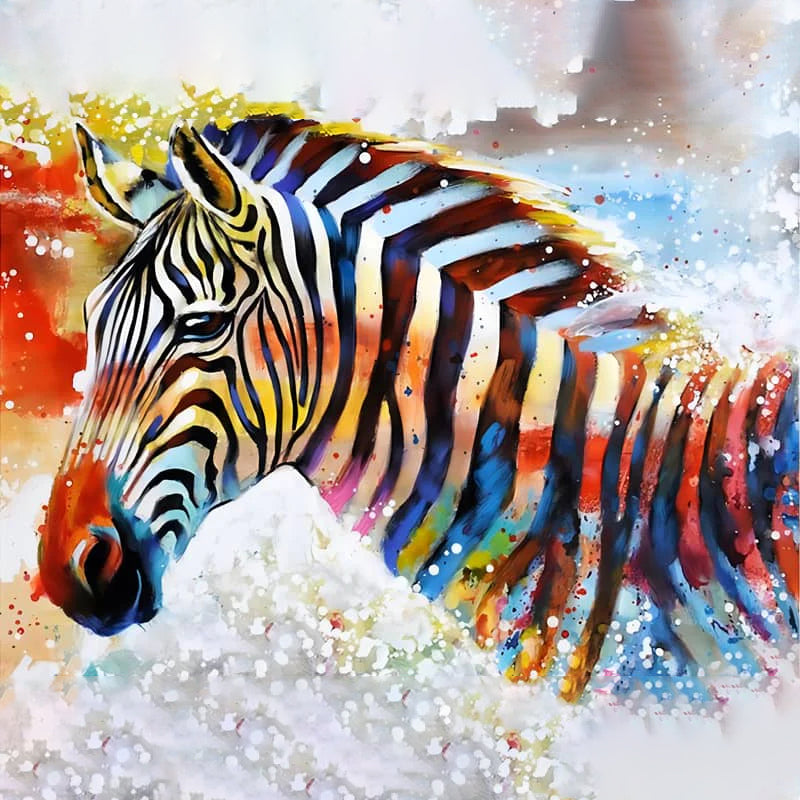 Colorful Zebra | Diamond Painting