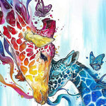 Load image into Gallery viewer, Giraffe Mother&#39;s Love | Diamond Painting
