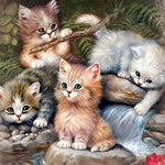 Load image into Gallery viewer, Kittens Together | Diamond Painting
