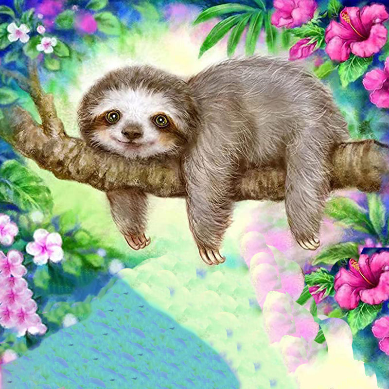 Lazy Sloth In Jungle | Diamond Painting