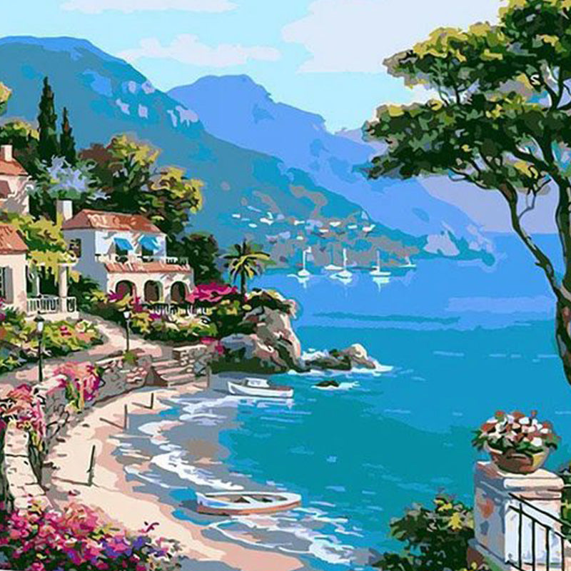 Mediterranean Seaside | Diamond Painting