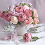 Load image into Gallery viewer, Peach Roses In A Vase | Diamond Painting
