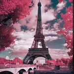 Load image into Gallery viewer, Pink Parisian Trees Diamond Painting
