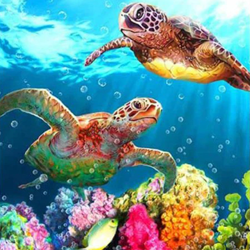 Turtle Family Diamond Painting