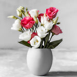 Load image into Gallery viewer, White And Pink Roses In A Vsae | Diamond Painting
