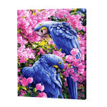 Load image into Gallery viewer, Blue Parrots In Flowers | Diamond Painting
