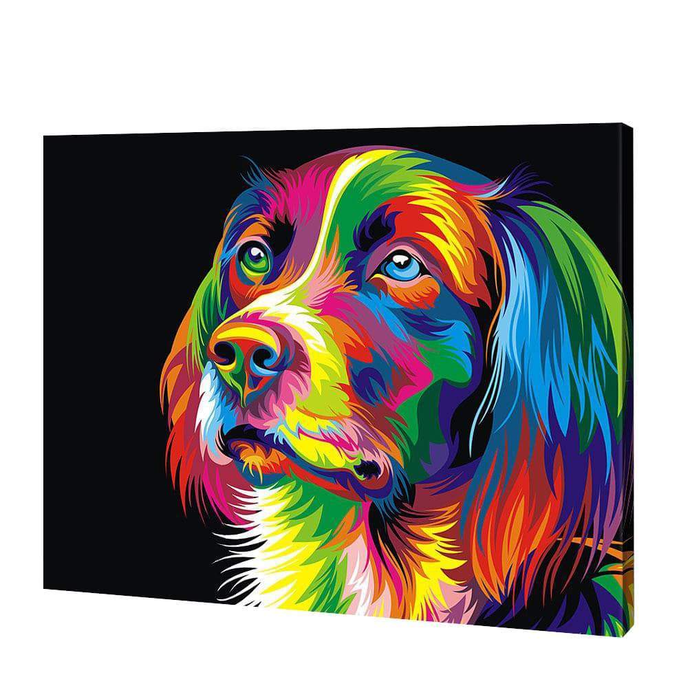 Colorful Dog Face | Pain by Numbers 