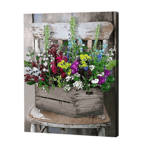 Colorful Flowers In A Box | Diamond Painting
