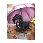 Load image into Gallery viewer, Dog In An Umbrella | Diamond Painting
