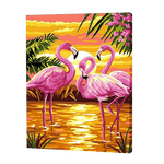 Load image into Gallery viewer, Flamingo In Sunset | Diamond Painting
