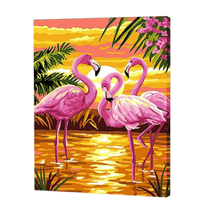 Flamingo In Sunset | Diamond Painting