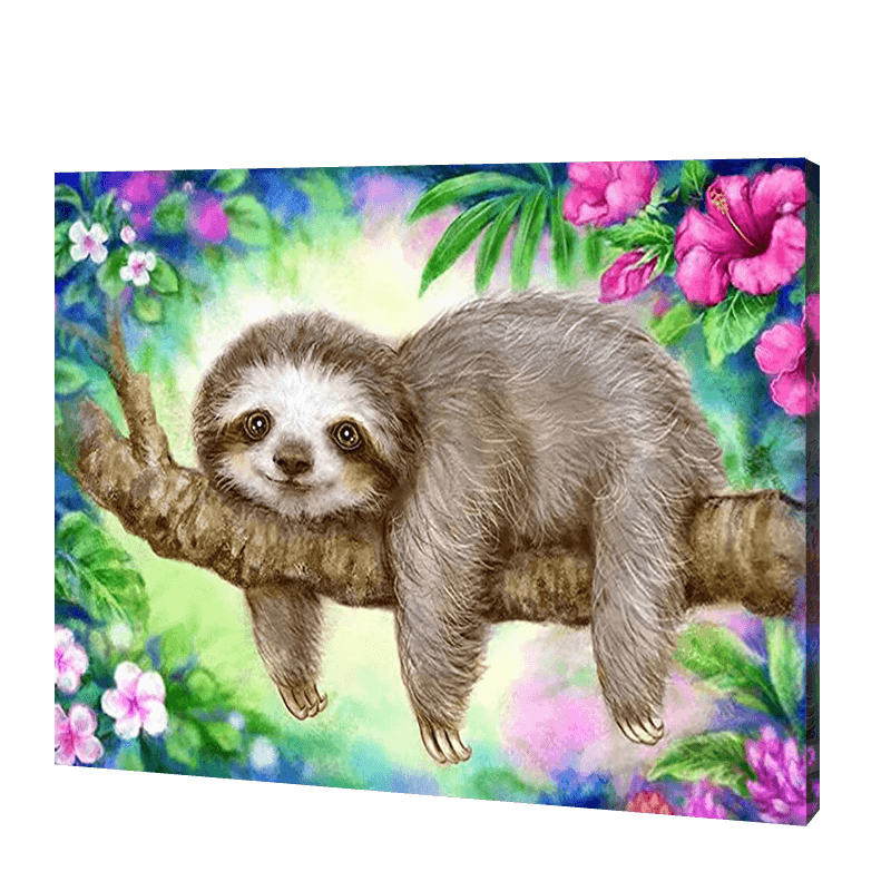 Lazy Sloth In Jungle | Diamond Painting