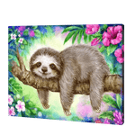 Load image into Gallery viewer, Lazy Sloth In Jungle | Diamond Painting
