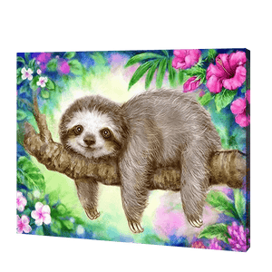 Lazy Sloth In Jungle | Diamond Painting