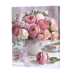 Load image into Gallery viewer, Peach Roses In A Vase | Diamond Painting
