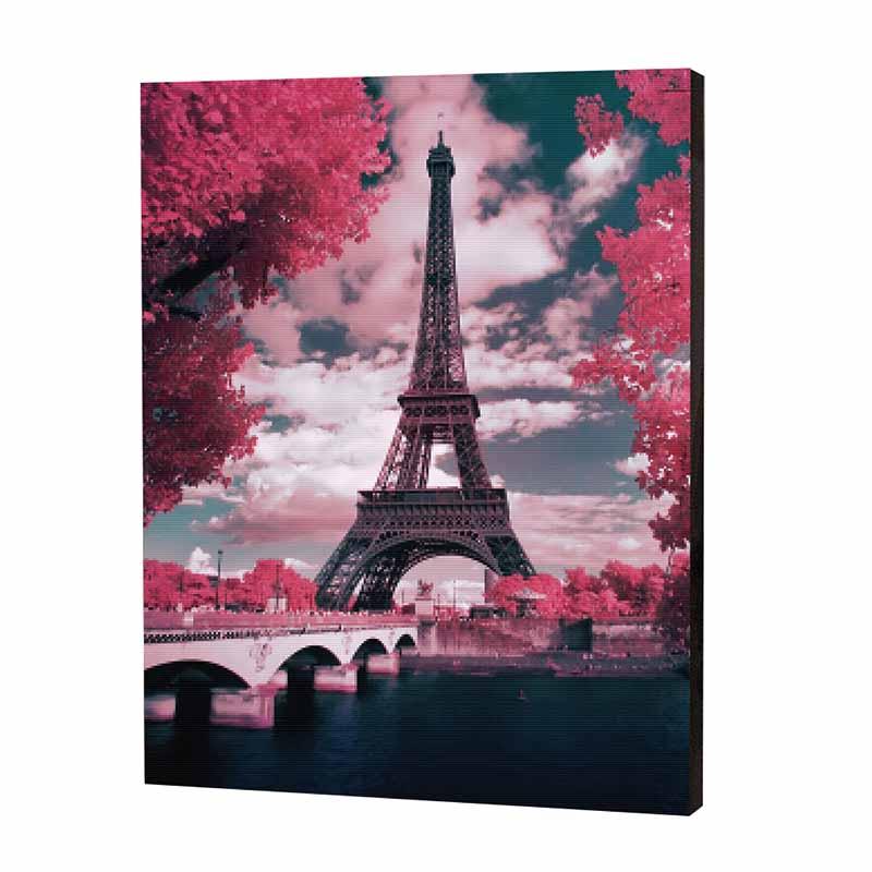 Pink Parisian Trees Diamond Painting
