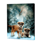 Load image into Gallery viewer, Puppies In A Snowy Night | Diamond Painting
