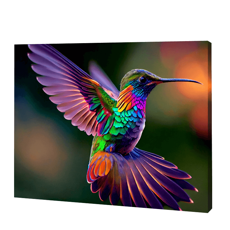 Rainbow Humming Bird | Diamond Painting