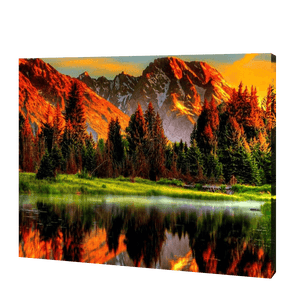 Sunset At The Mountains | Diamond Painting