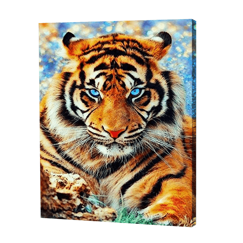 Tiger With Blue Eyes | Diamond Painting