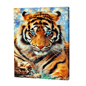 Tiger With Blue Eyes | Diamond Painting