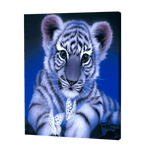 Load image into Gallery viewer, White Cub With Butterflies | Diamond Painting
